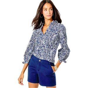 Lilly Pulitzer Women’s Small High Tide Navy Koala Gday Mate Sherida Top Shirt
